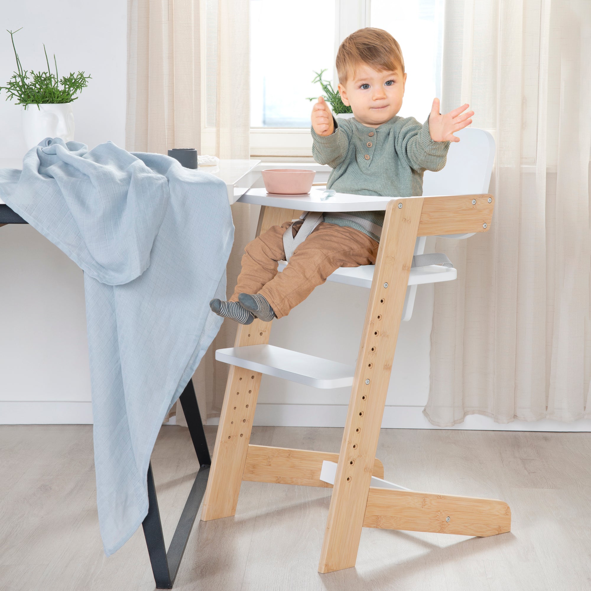 Roba 7541WEB Treppenhochstuhl weiß/bambus - Produktbild 4