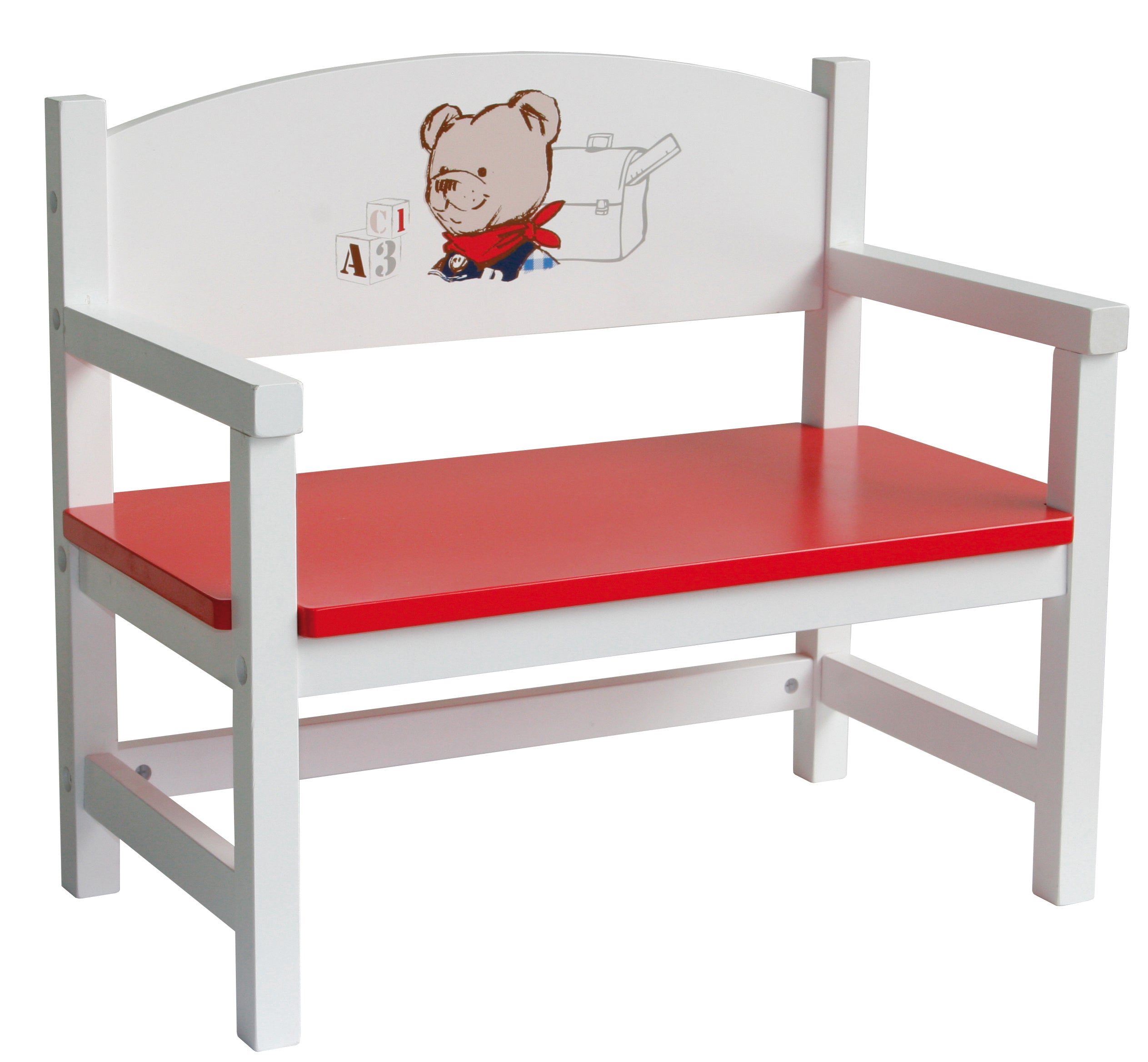 Roba 98837 Puppenbank Teddy College weiß – Puppenmöbel & Häuser - Bild 2 Roba 98837 Puppenbank Teddy College weiß – Puppenmöbel & Häuser - Produktbild 2