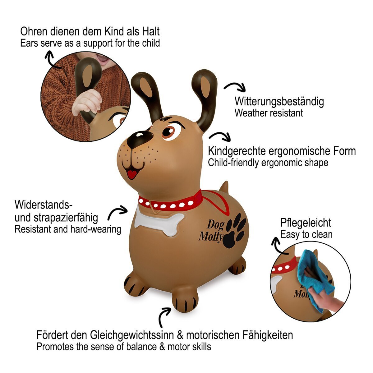 JAMARA Hüpftier Dog Molly HoppyDoo mit Pumpe ab 12 Monaten JAMARA Hüpftier Dog Molly HoppyDoo mit Pumpe ab 12 Monaten