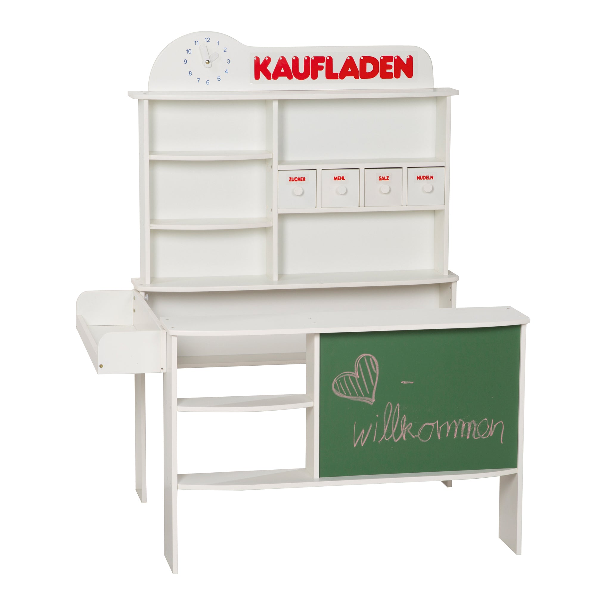 Roba 9892W Verkaufsstand, 4 Holzschubläden weiß – Rollenspiel - Bild 3 Roba 9892W Verkaufsstand, 4 Holzschubläden weiß – Rollenspiel - Produktbild 3