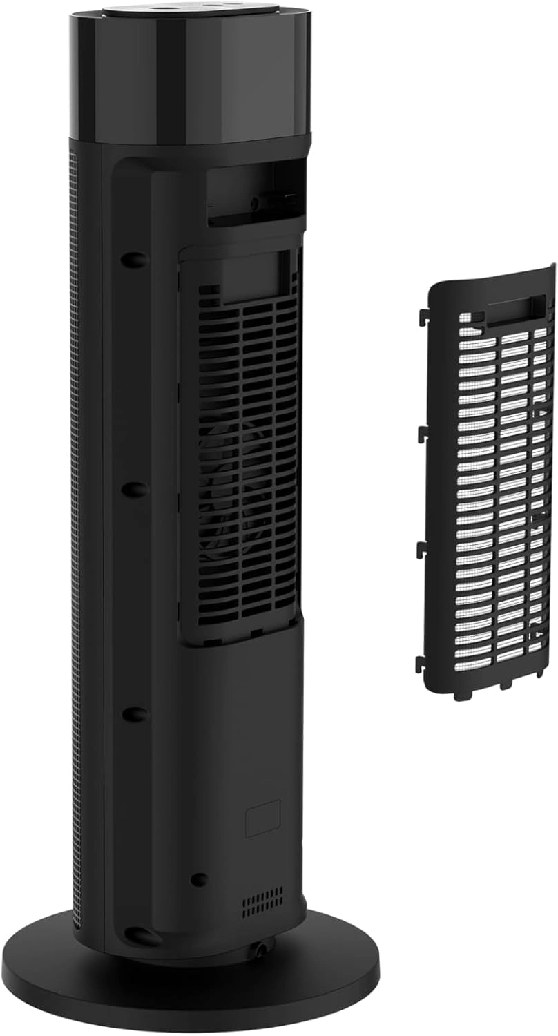 FAKIR Premium HT 1000 Tower Heizlüfter – 2000 W Heizleistung mit Luftbefeuchter, Fernbedienung, Schwarz