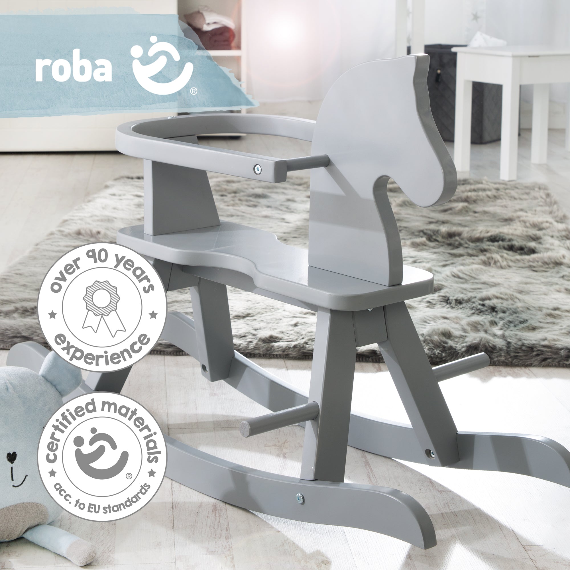 Roba 6918GA Schaukelpferd grau – Spielen & Spaß - Bild 9 Roba 6918GA Schaukelpferd grau – Spielen & Spaß - Produktbild 9