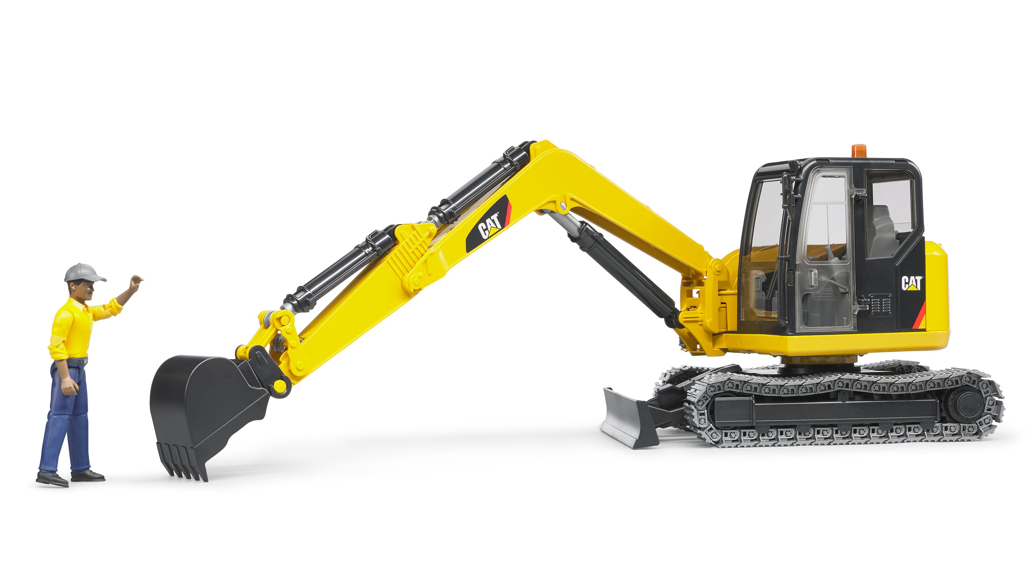 BRUDER 02466 - Cat® Minibagger mit Bauarbeiter - Bild 5 BRUDER 02466 - Cat® Minibagger mit Bauarbeiter - Bild 5