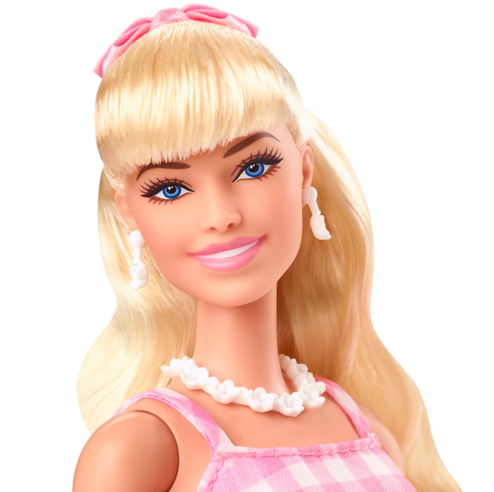 Mattel, Barbie, THE, MOVIE, Puppe, im, rosa-weißen, Kleid, HPJ96