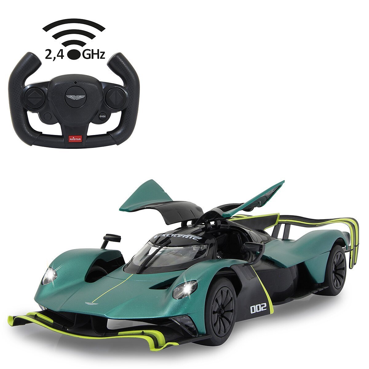 JAMARA Aston Martin Valkyrie AMR Pro 1:14 dunkel grün 2,4GHz Tür manuell ab 6 Jahren