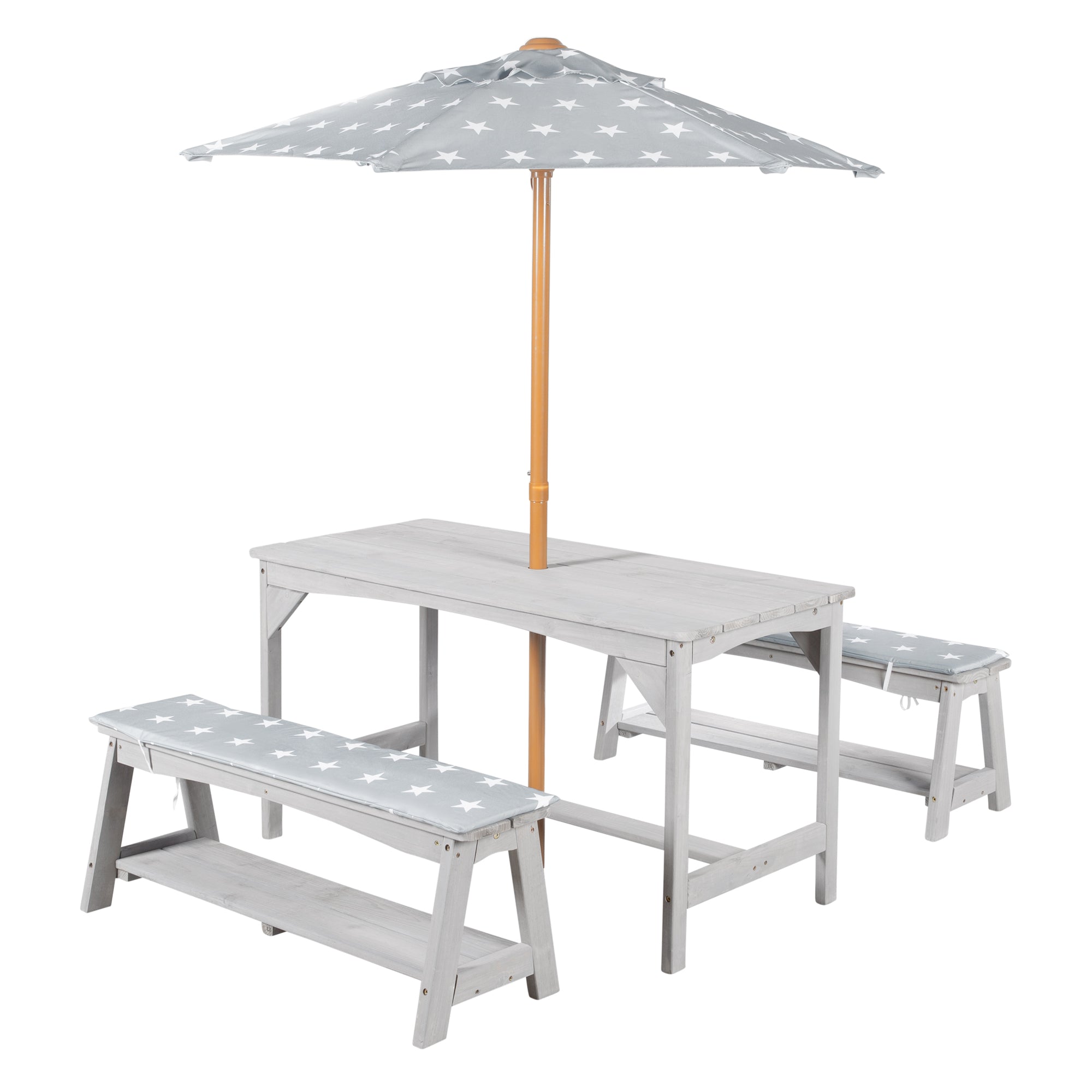 Roba 456030GAV190 Kindersitzgruppe mit auflage, Schirm grau – Outdoor + - Bild 1 Roba 456030GAV190 Kindersitzgruppe mit auflage, Schirm grau – Outdoor + - grau - Outdoor + - Produktbild 1
