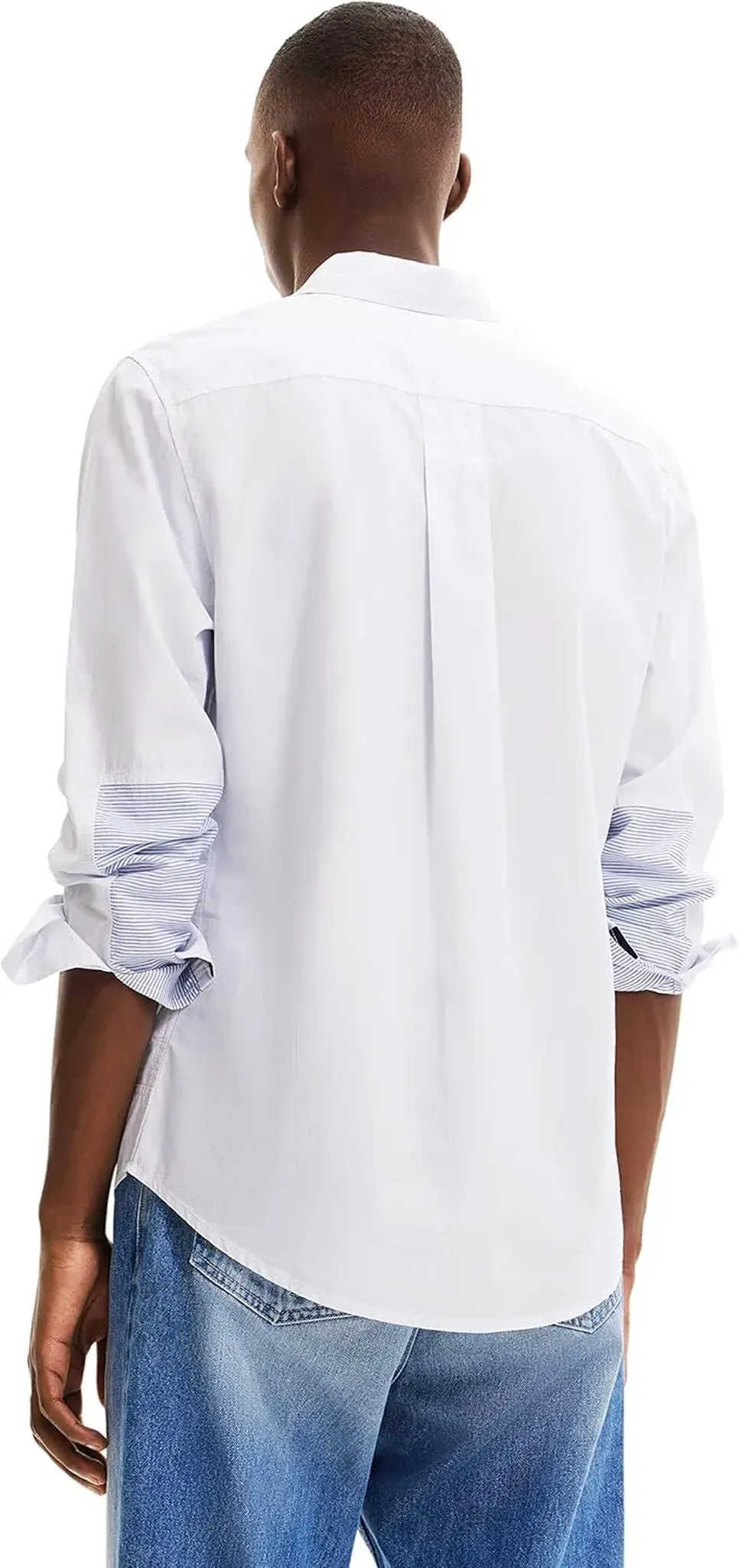 Desigual Herren Hemd - Weiß, Blau gestreift 22WMCW135004 GR. M Desigual Herren Hemd - Weiß, Blau gestreift 22WMCW135004 GR. M