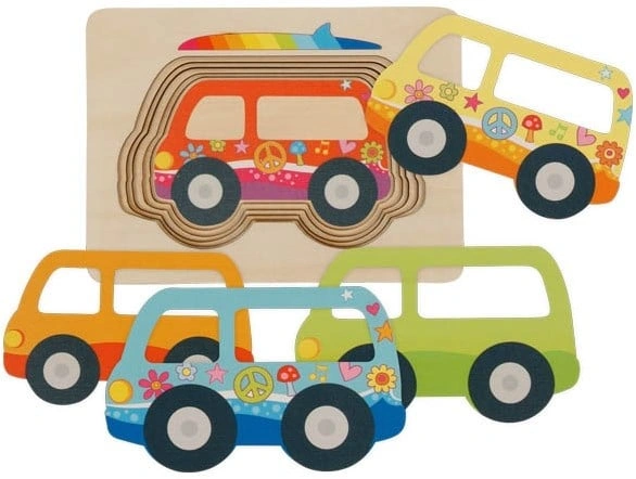 goki Holzpuzzle „Autos“ - buntes Fahrzeug-Puzzle für Kinder goki Holzpuzzle „Autos“ - buntes Fahrzeug-Puzzle für Kinder