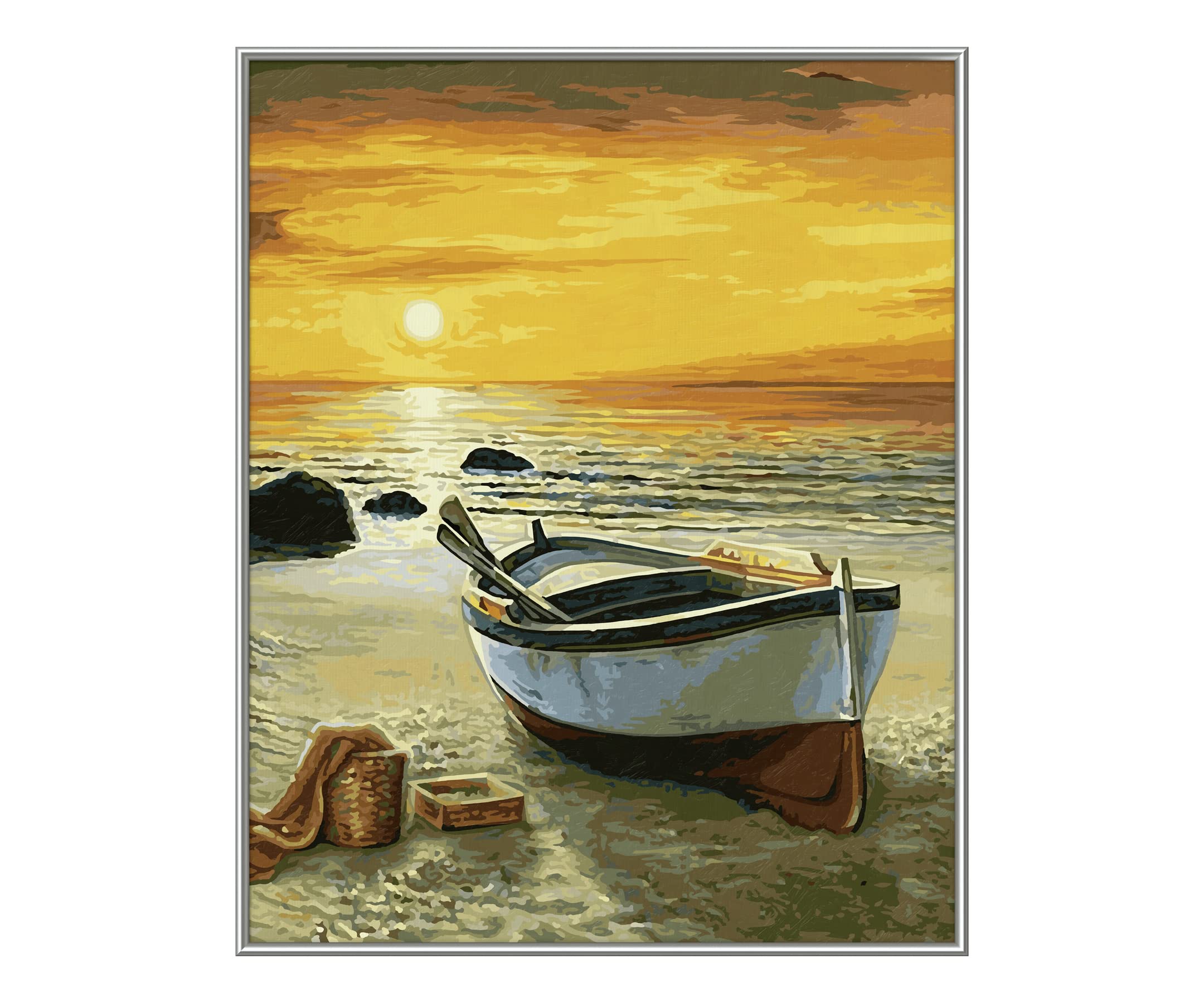 Kunst, Malerei, Beiboot, Fahrzeug, Wasserfahrzeug