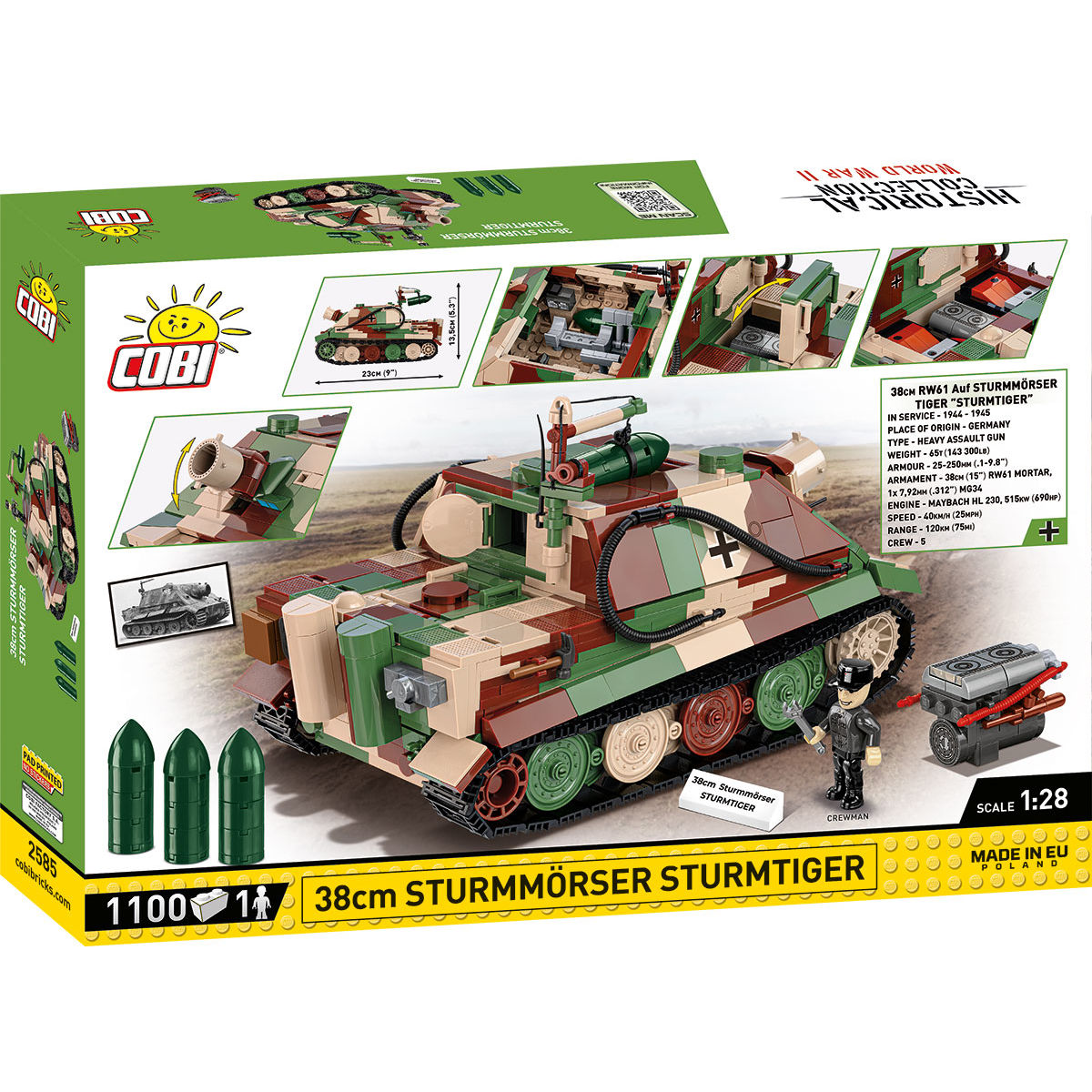 COBI 2585 - 38 CM Sturmmörser Sturmtiger - Bild 2 COBI 2585 - 38 CM Sturmmörser Sturmtiger - Bild 2