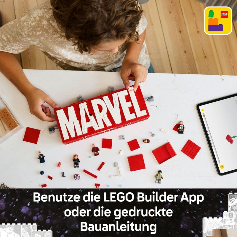LEGO® MARVEL Super Heroes™ 76313 MARVEL Logo & Minifiguren