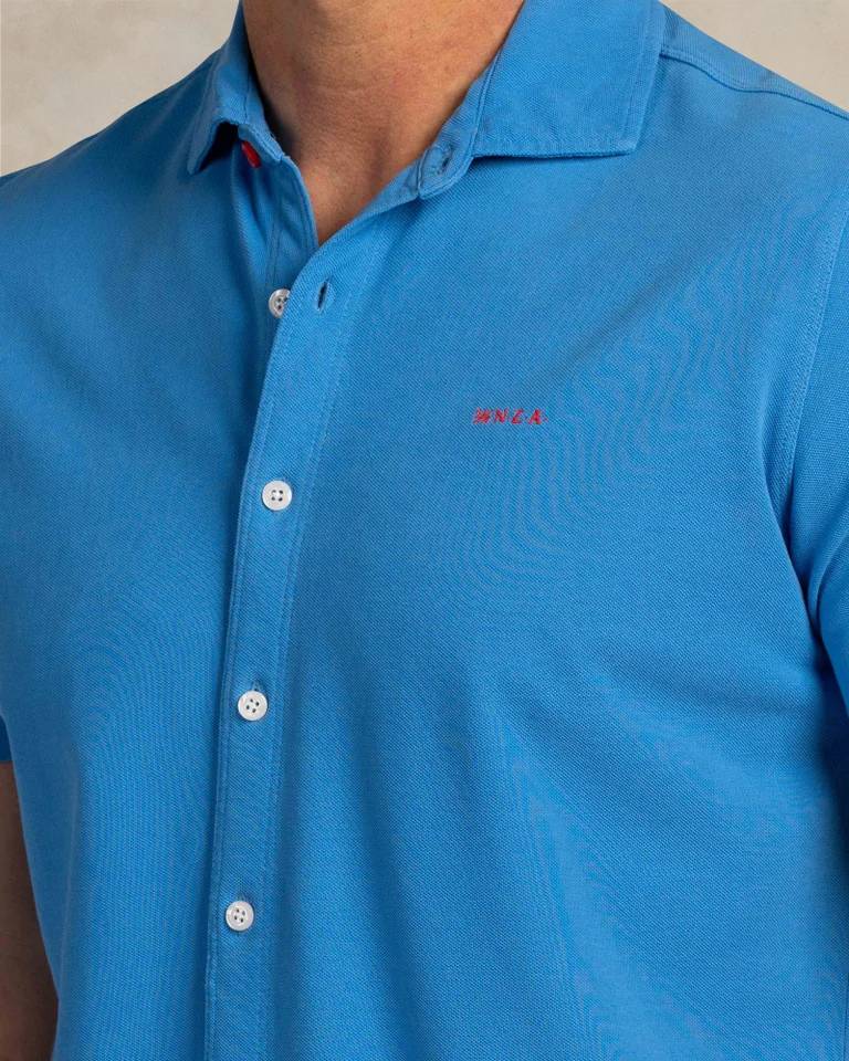 NZA 26CN590SSB/XL Hemd - Kurzarm / Marineblau - XL