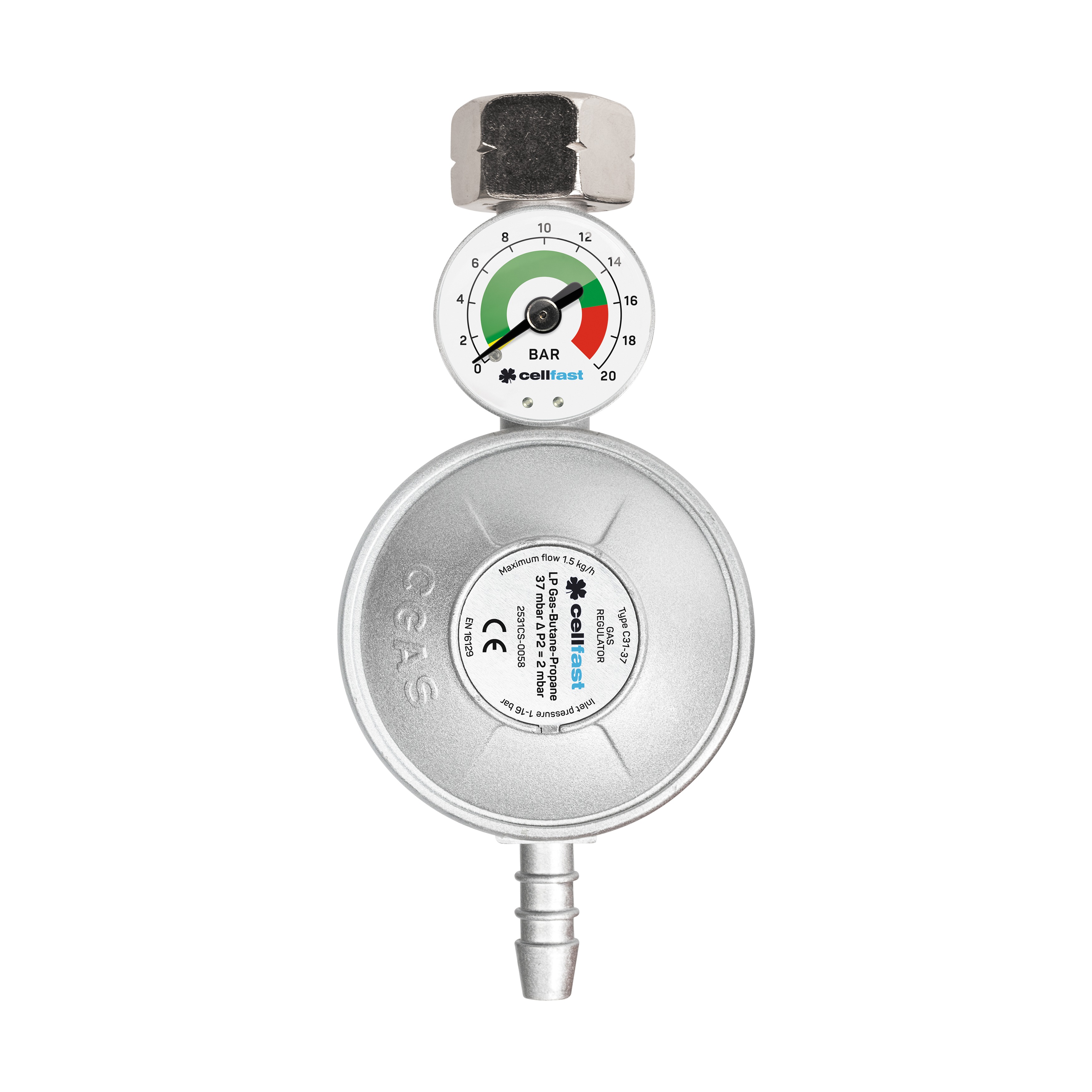 Cellfast Gasdruckminderer mit Manometer