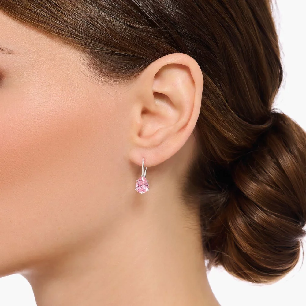 Thomas Sabo Ohrhänger Tropfen Zirkonia Pink Silber H2290-051-9 Thomas Sabo Ohrhänger Tropfen Zirkonia Pink Silber H2290-051-9