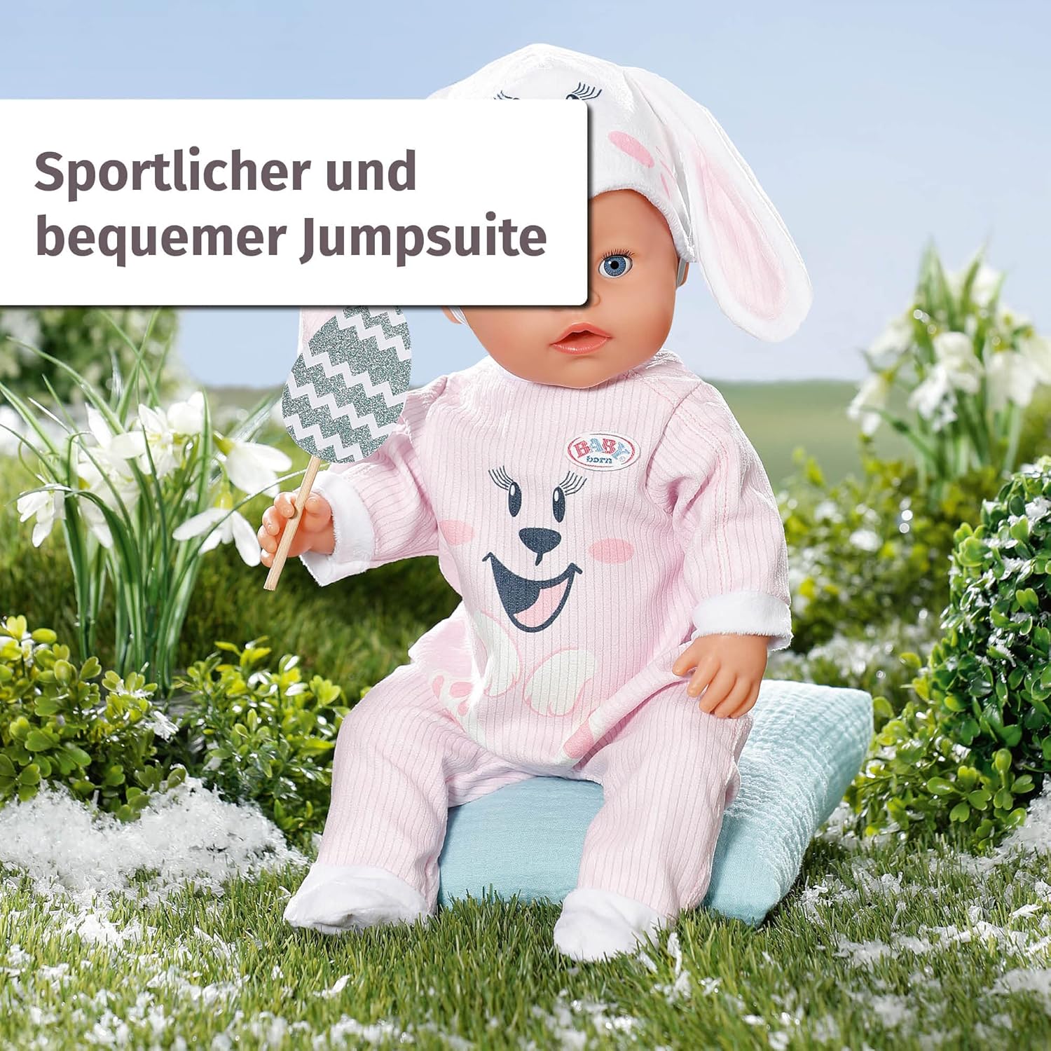 BABY born® Häschen Kuschelanzug 43cm