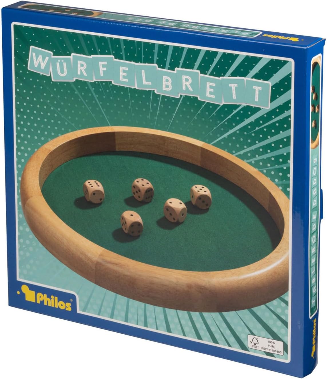 Philos Würfelbrett, extra groß 40 cm Philos Würfelbrett, extra groß 40 cm