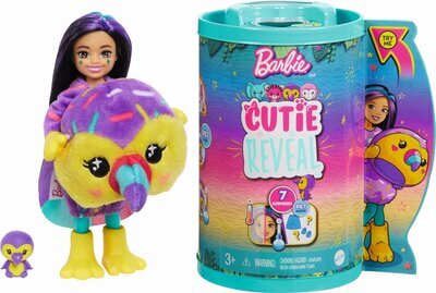 Barbie_Cutie_Reveal_Chelsea_Jungle_-_Toucan_HKR16, Figur, Spielzeug, Puppe