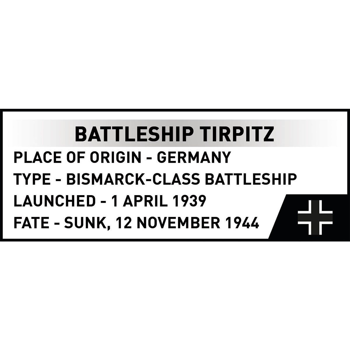 COBI 4853 - WWII - Battleship Tripitz - Maßstab 1:70 - Bild 13 COBI 4853 - WWII - Battleship Tripitz - Maßstab 1:70 - Bild 13