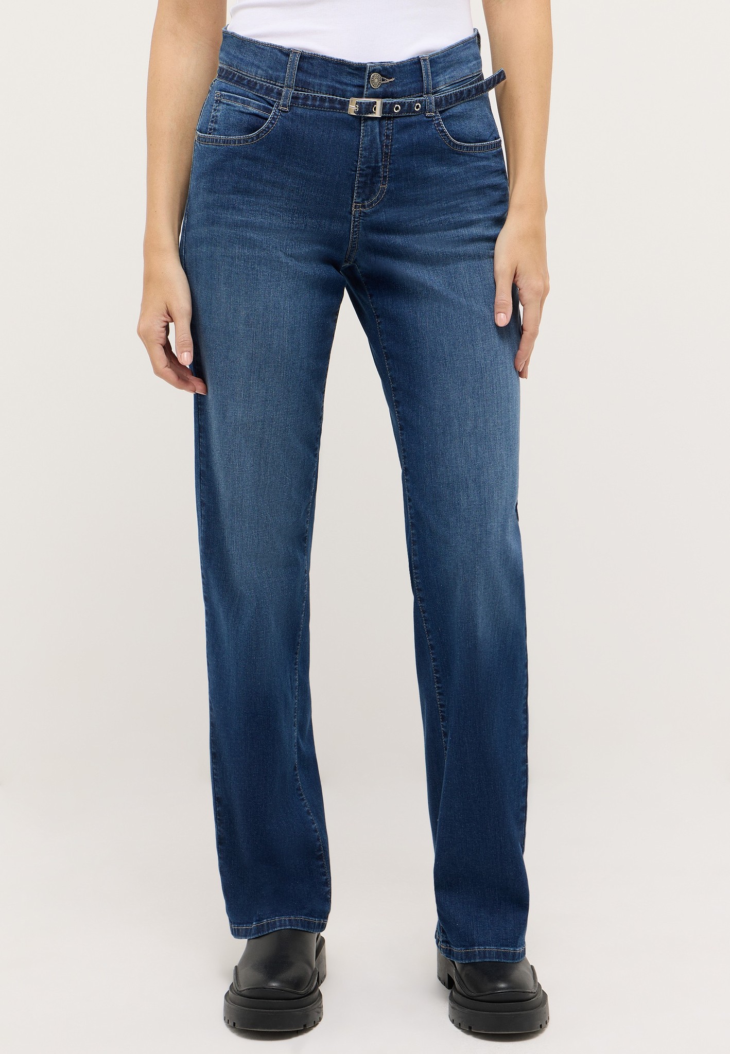 ANGELS 332256530 Damen Jeans Liz City Wide Leg - Dunkelblau ANGELS 332256530 Damen Jeans Liz City Wide Leg - Dunkelblau