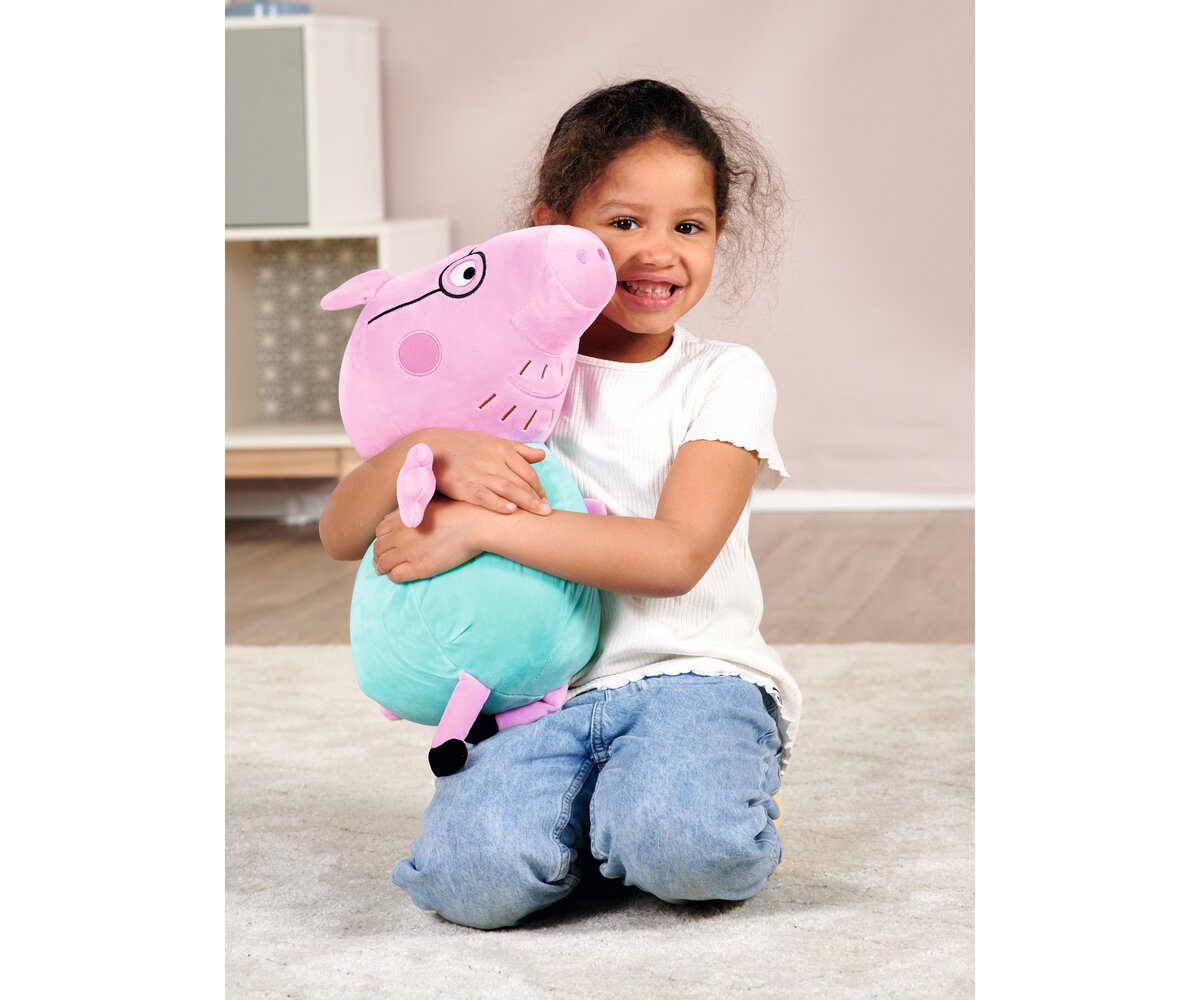 Peppa Pig Plüsch Papa Wutz, 37cm 109261005 Gesicht, Kopf, Fotografie, Portrait, Hosen