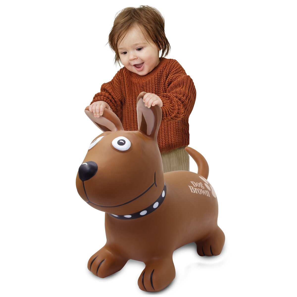 JAMARA Hüpftier Dog Brown HoppyDoo mit Pumpe ab 12 Monaten