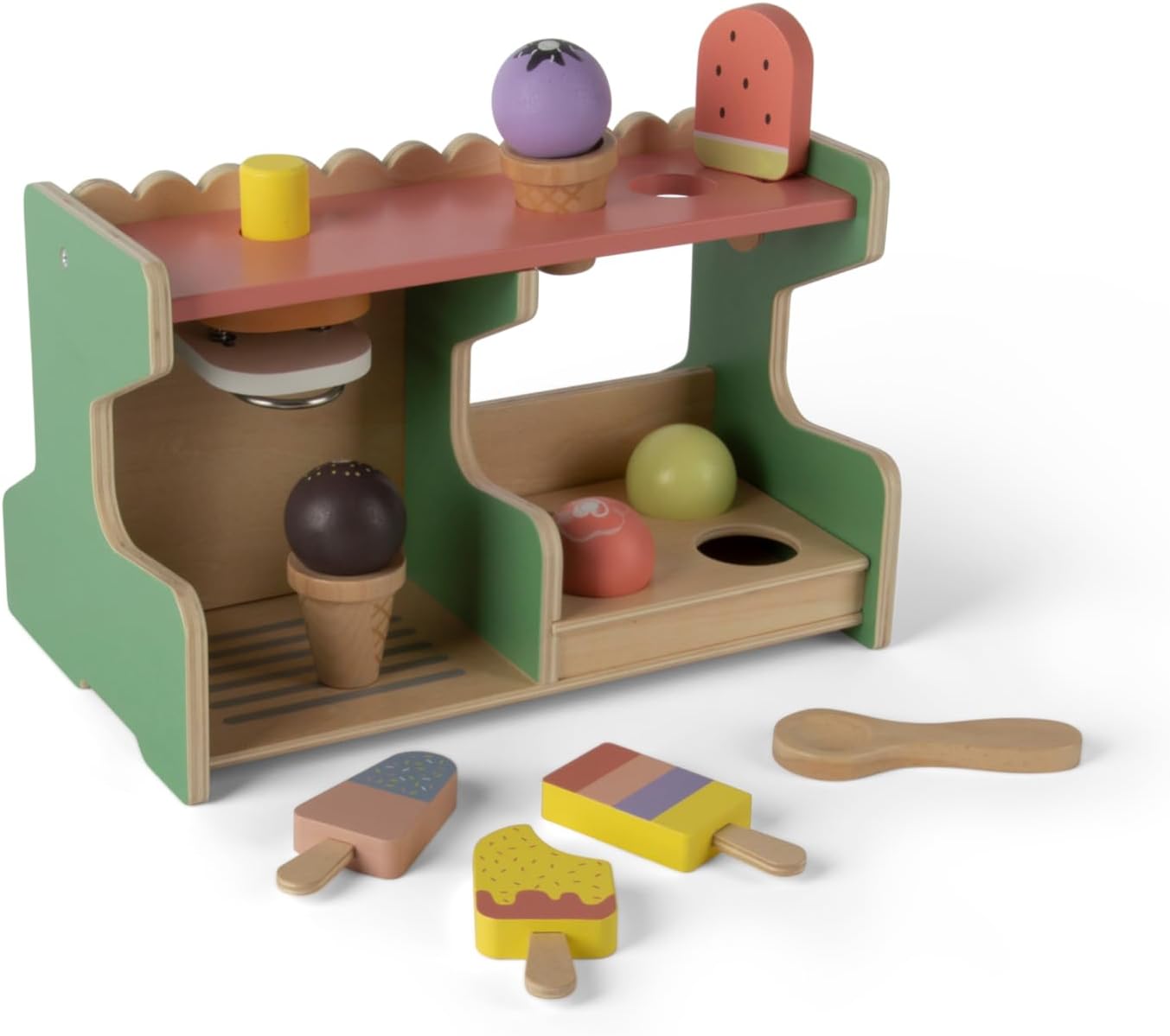 Dantoy, 4774, Eiscreme-ShopHolzspielset, in, Geschenkbox,, 12-teilig Dantoy 4774 Eiscreme-ShopHolzspielset in Geschenkbox, 12-teilig