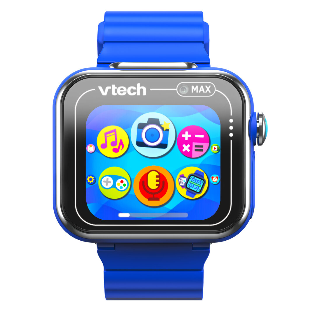 VTech KidiZoom Smart Watch MAX blau Kinder-Smartwatch mit Duokamera & Touchscreen, ab 5 Jahren VTech KidiZoom Smart Watch MAX blau mit großem Touch-Display, Front- & Rückkamera, Schrittzähler, Spiele & Kreativ-Apps, Wecker, Musik-Player, spritzwassergeschützt, wiederaufladbarer Akku, ab 5 Jahren, Armbanduhr, Arm, Körperteil, Person Elektronik
