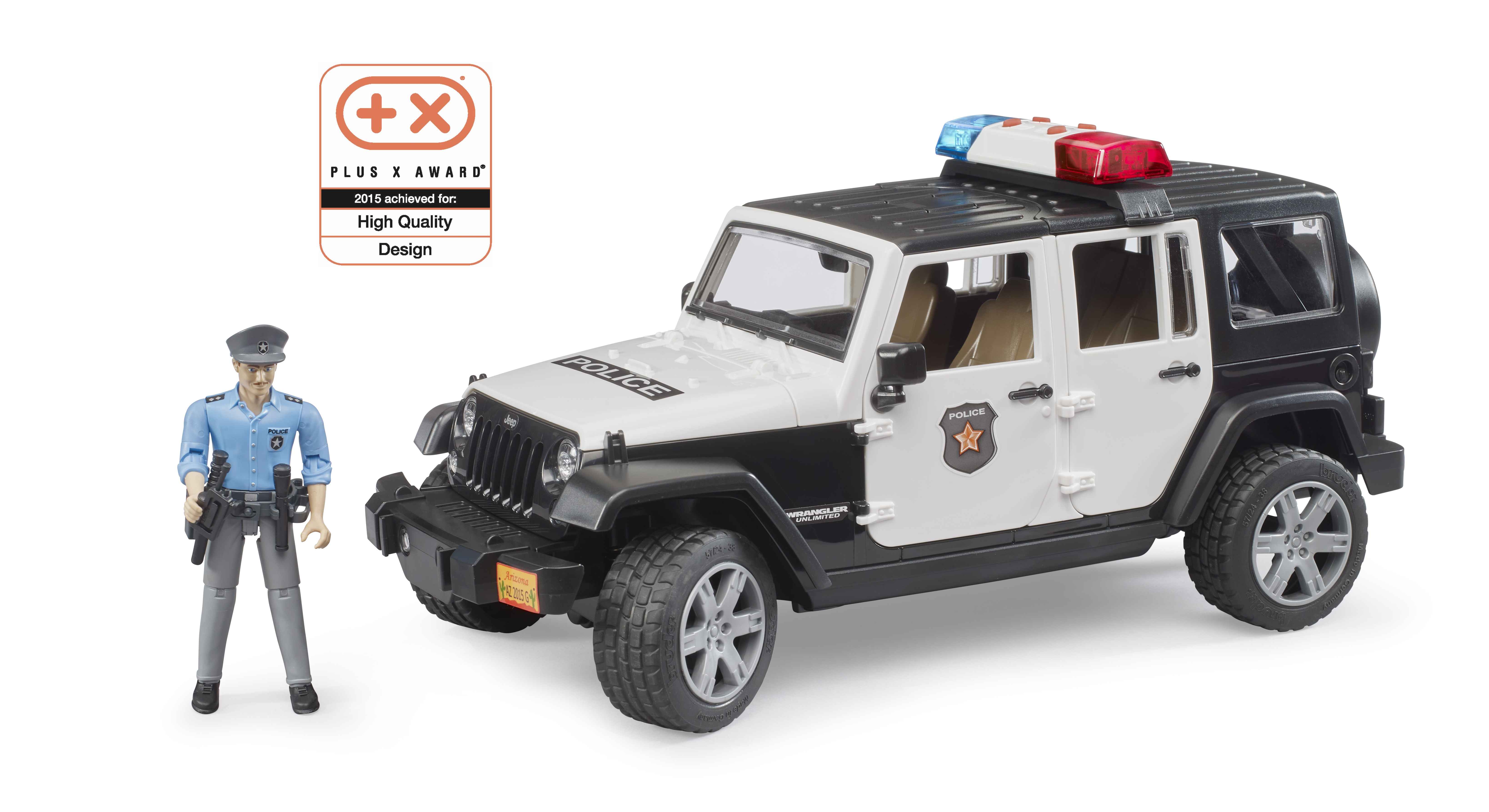 BRUDER 02526 - Jeep Wrangler Unlimited Rubicon Polizei Fahrzeug mit Polizist und Ausstattung BRUDER 02526 - Jeep Wrangler Unlimited Rubicon Polizei Fahrzeug mit Polizist und Ausstattung