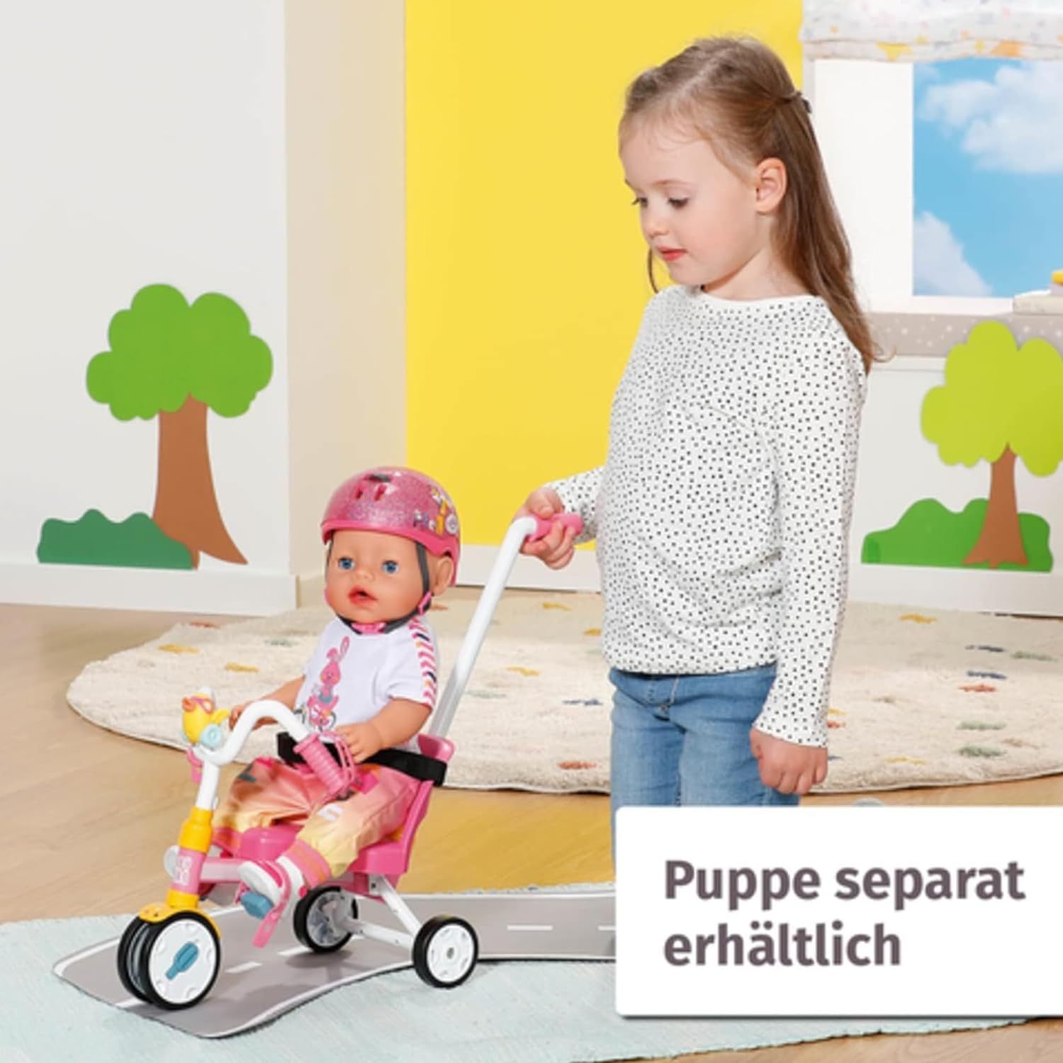 BABY born® Dreirad mit Lenkstange DE Kind, Weiblich, Mädchen, Person, Baby
