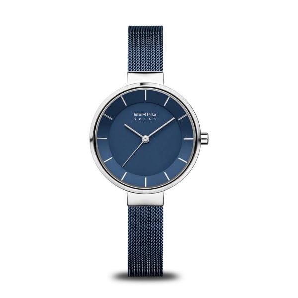 Bering 14631-307 Damenuhr, Milanaise/Solar, Blau