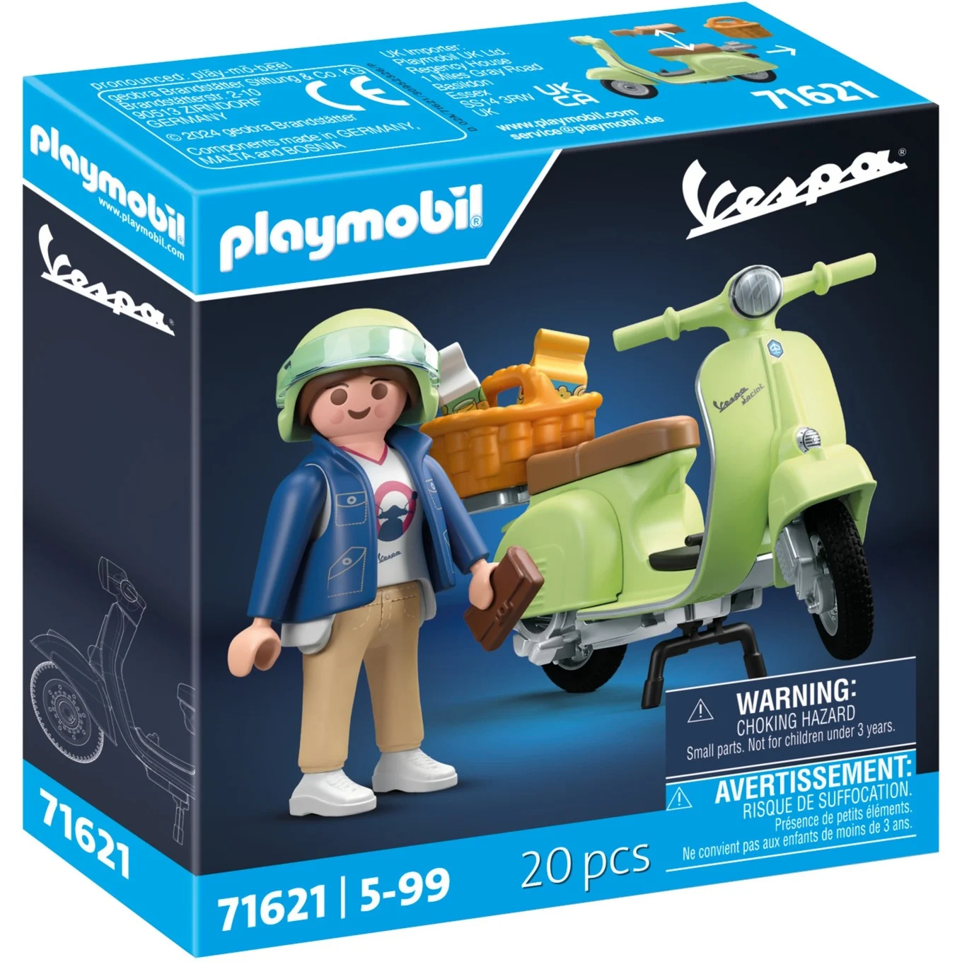 PLAYMOBIL 71621 1969 Vespa 150 Sprint Veloce, Hellgrün
