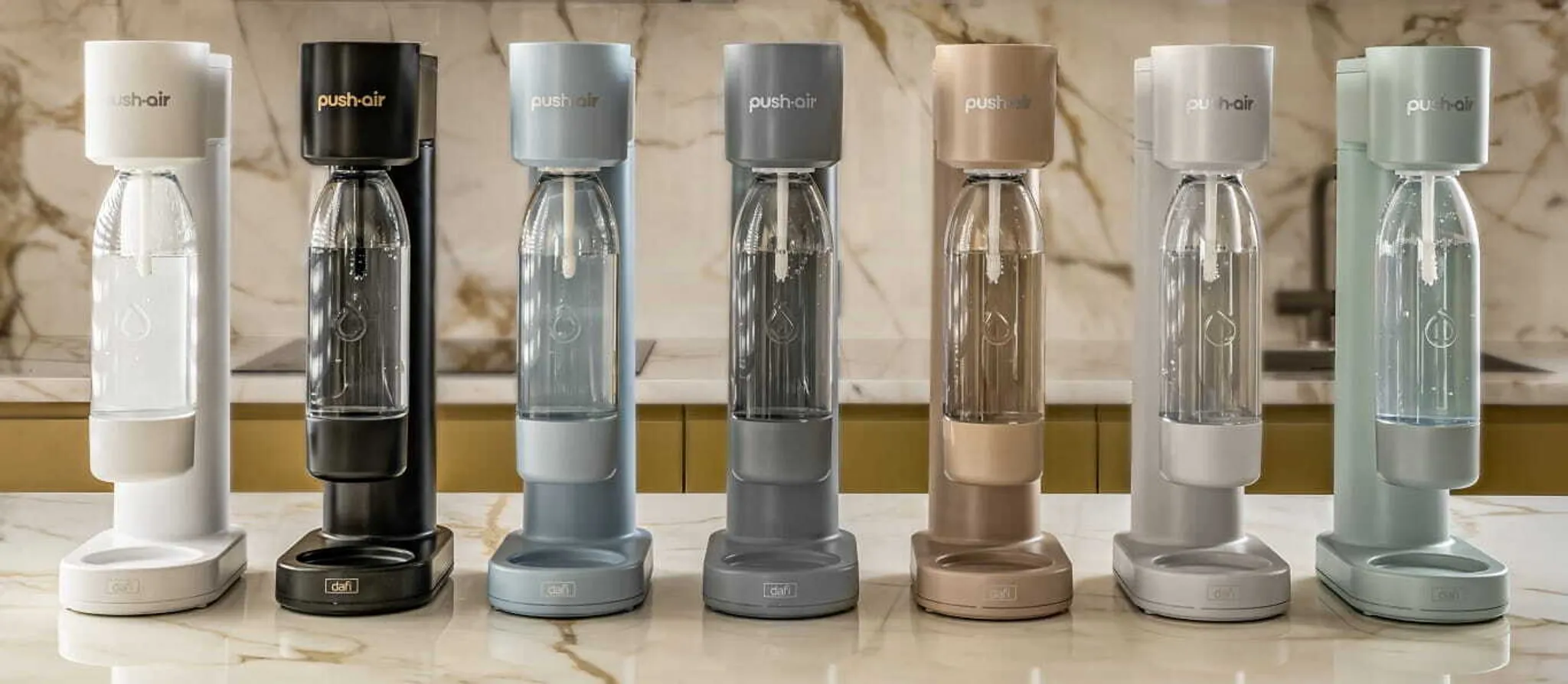 PEARLCO 5020 Wassersprudler PushAir inkl. 1 Kartusche