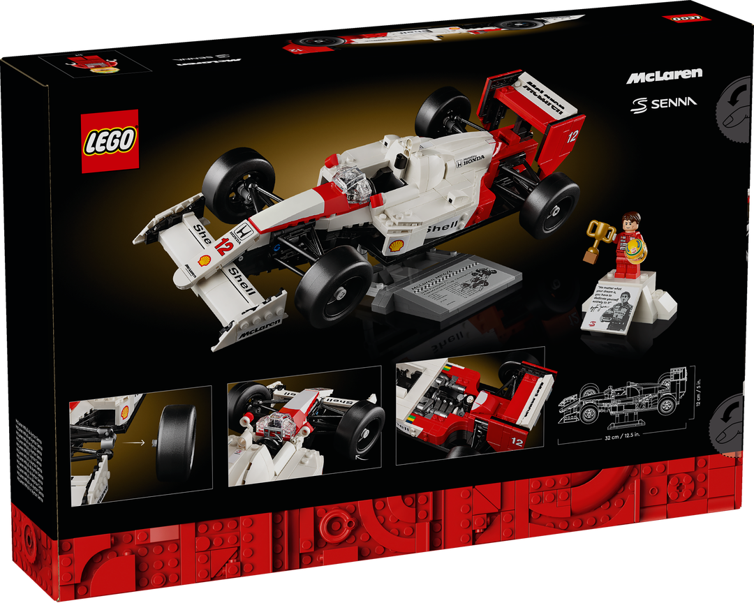 LEGO 10330 McLaren MP4/4 & Ayrton Senna Formel-Eins, Rennwagen, Rad, Person, Spielzeug