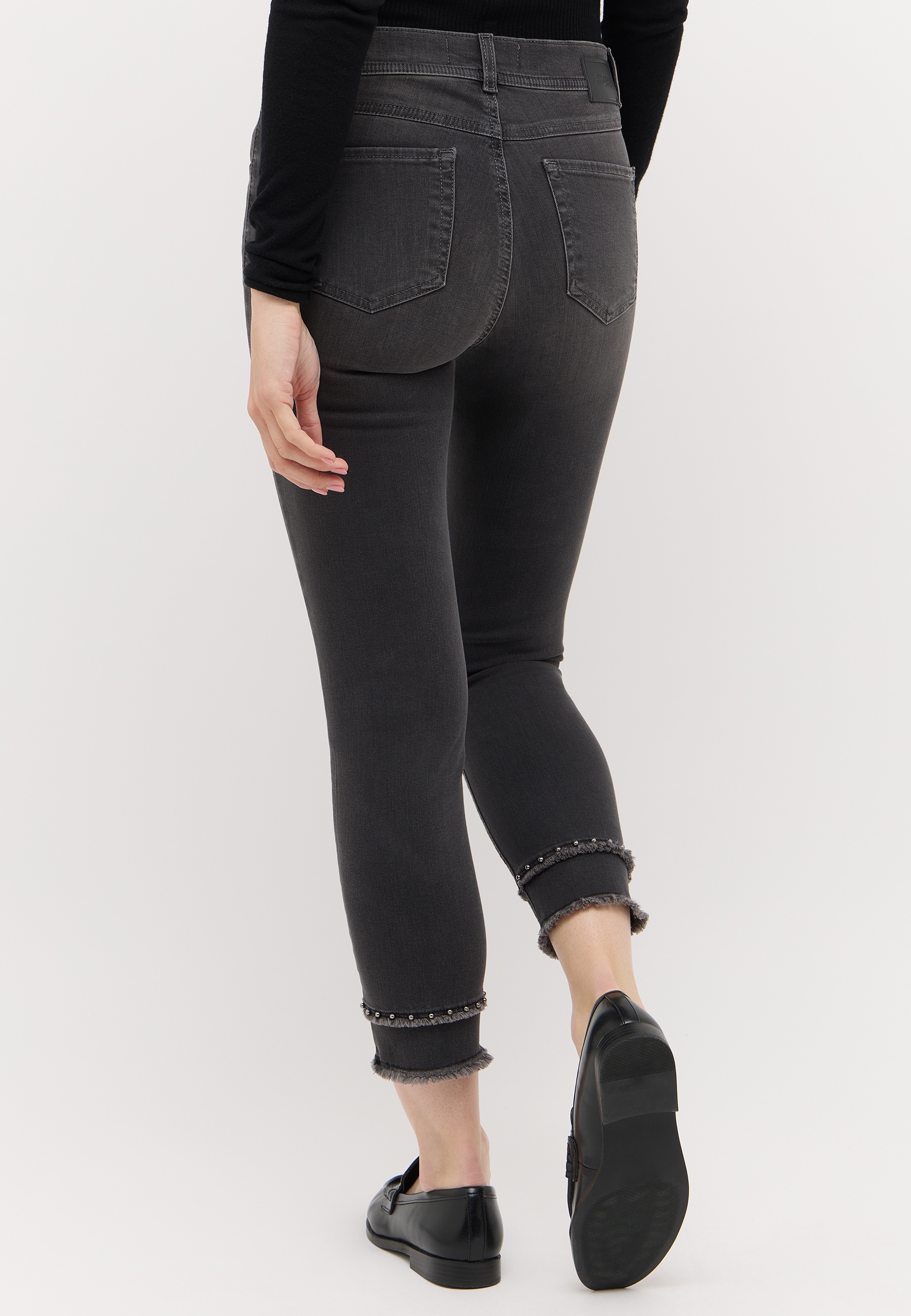 ANGELS 346681507 Damen Jeans Ornella Edgy 7/8 Slim Fit - Grau - 5
