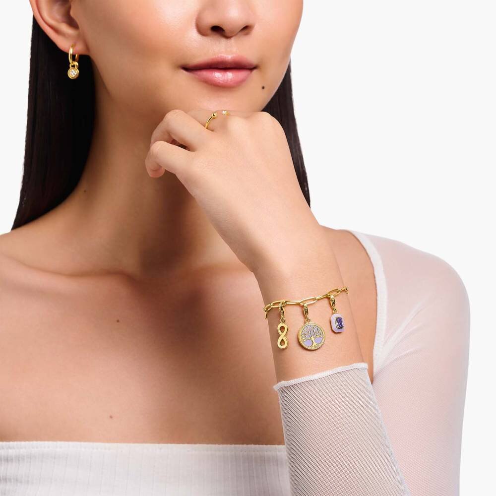 Thomas Sabo Anhänger Charm-Club-Club Silber Gelbgold 1990-413-39 Zubehor, Armreif, Schmuck, Manschette