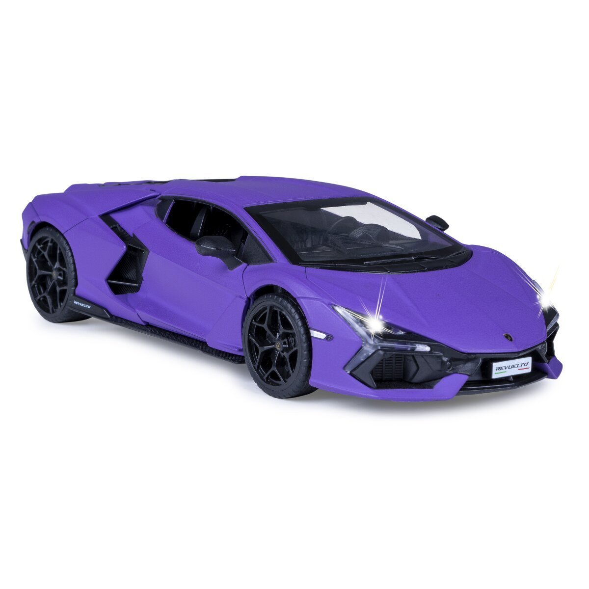 JAMARA Lamborghini Revuelto Diecast 1:32 lila inkl. Knopfzellen ab 3 Jahren