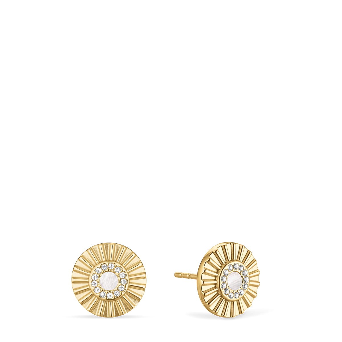 Bering 766-259-05 Ohrstecker, Arctic Flower, Gold/Weiß
