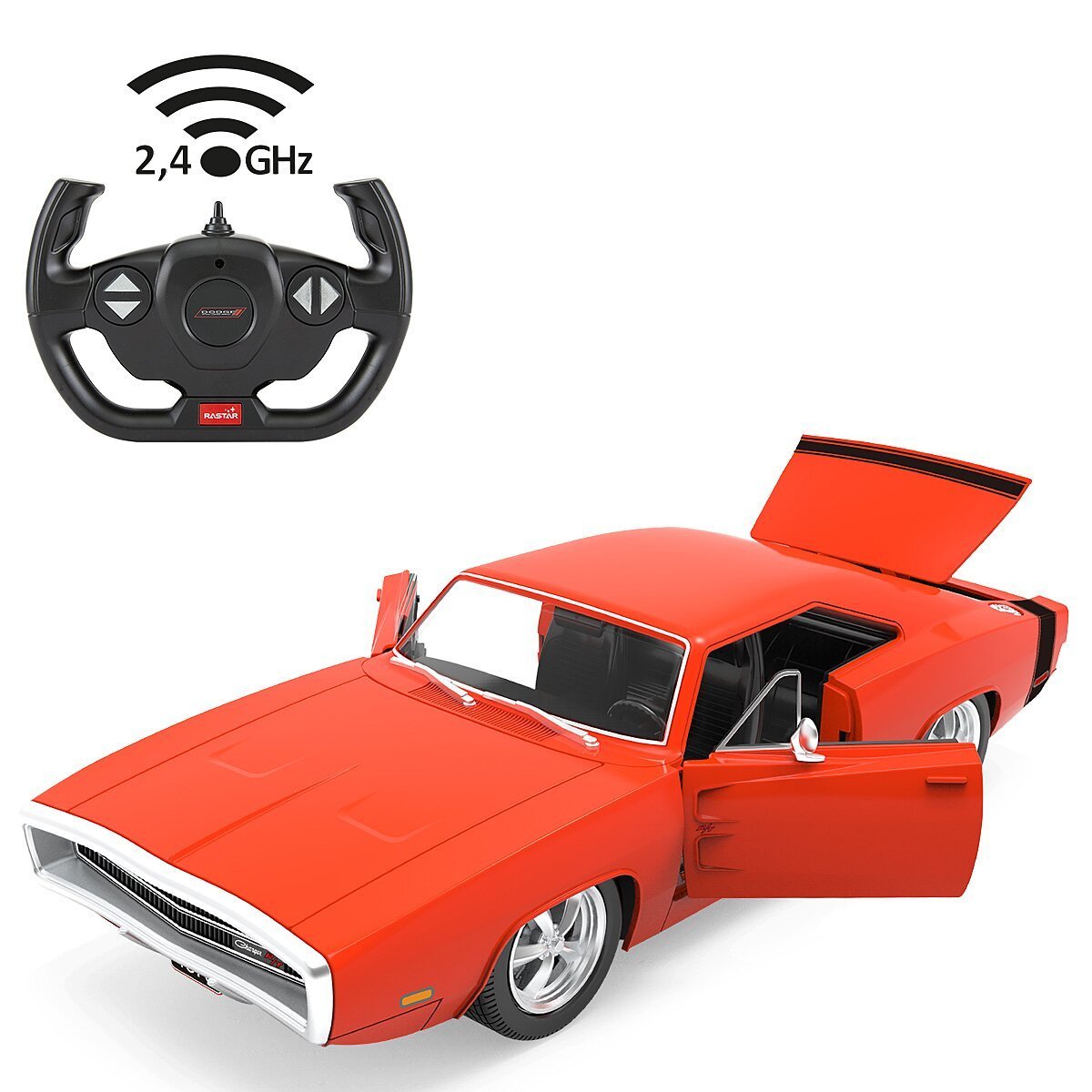 JAMARA Dodge Charger R/T 1970 1:16 rot 2,4GHz Tür manuell ab 6 Jahren JAMARA Dodge Charger R/T 1970 1:16 rot 2,4GHz Tür manuell ab 6 Jahren