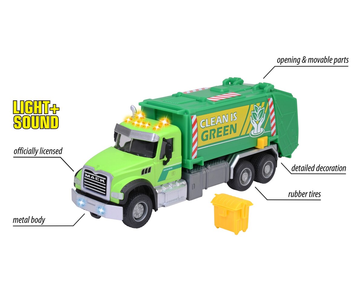 Majorette Mack Granite Garbage Truck (213743007) Maschine, Rad
