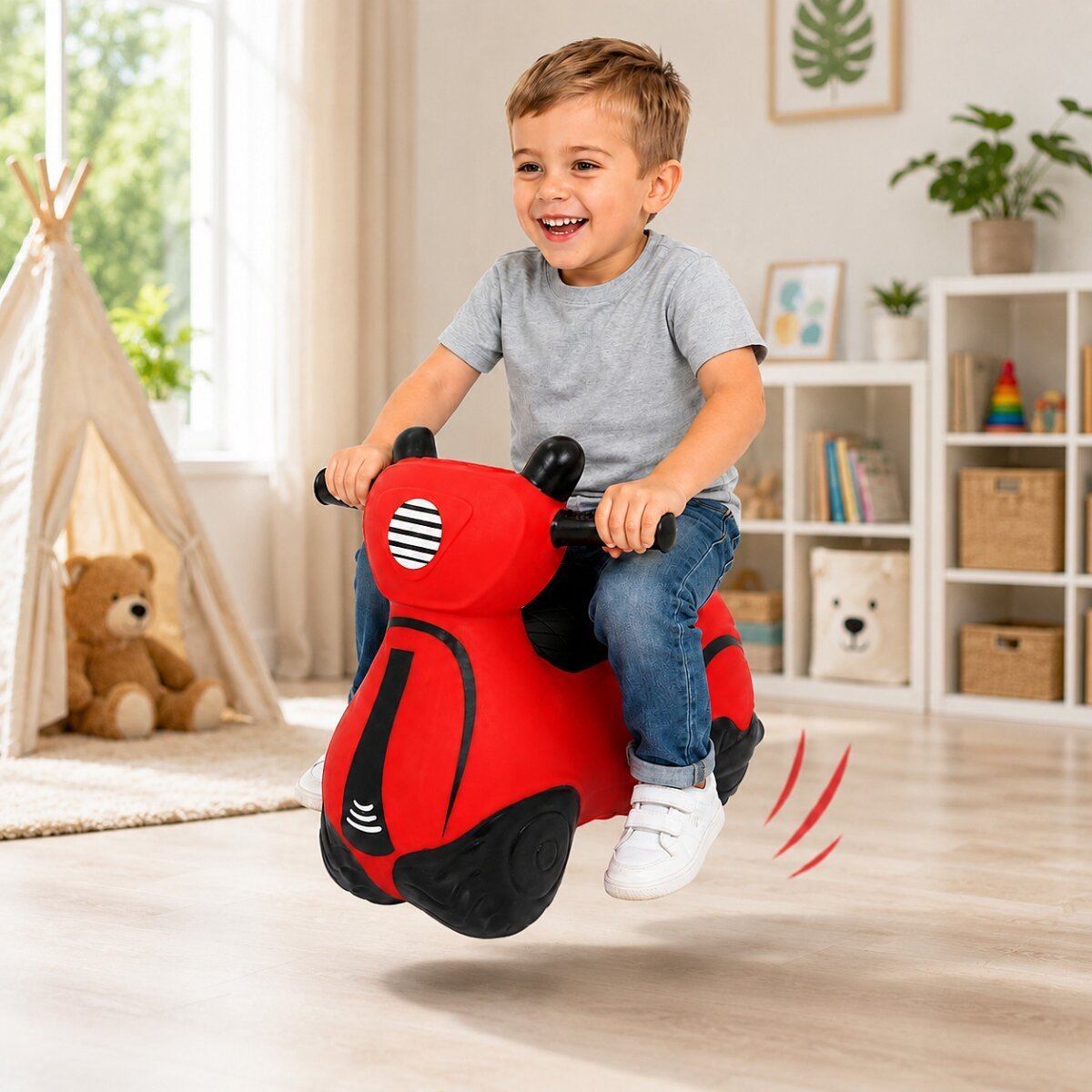 JAMARA Hüpfroller HoppyDoo rot mit Pumpe ab 12 Monaten JAMARA Hüpfroller HoppyDoo rot mit Pumpe ab 12 Monaten