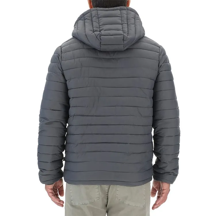 JEEP Herren Winterjacke O103344GR - Dunkelgraue Steppjacke mit abnehmbarer Kapuze GR. XXL JEEP Herren Winterjacke O103344GR - Dunkelgraue Steppjacke mit abnehmbarer Kapuze GR. XXL