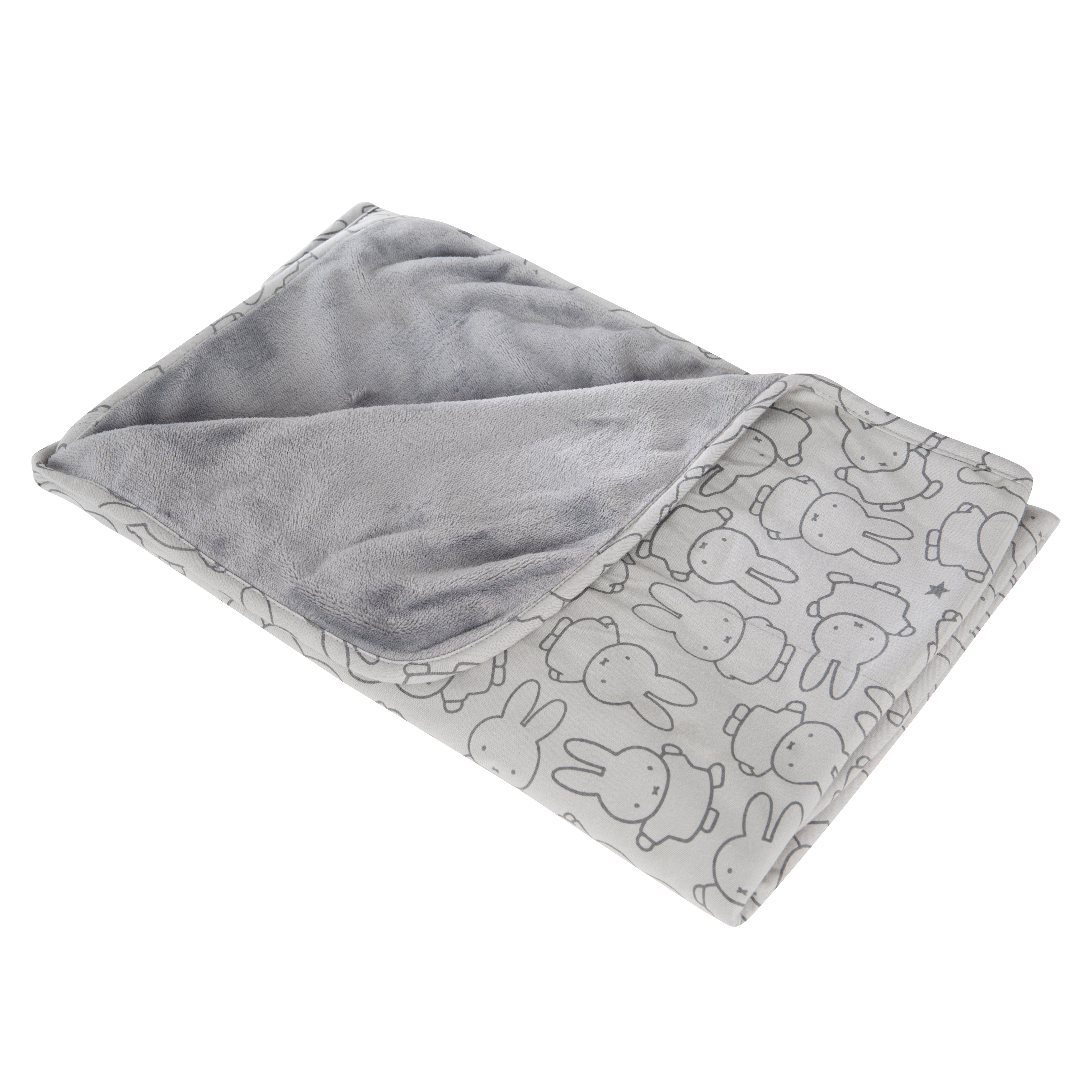 Roba 306100J210 Babydecke-Jersey Miffy grau – Heim Textilien - Bild 1 Roba 306100J210 Babydecke-Jersey Miffy grau – Heim Textilien - grau - Heim Textilien - Produktbild 1