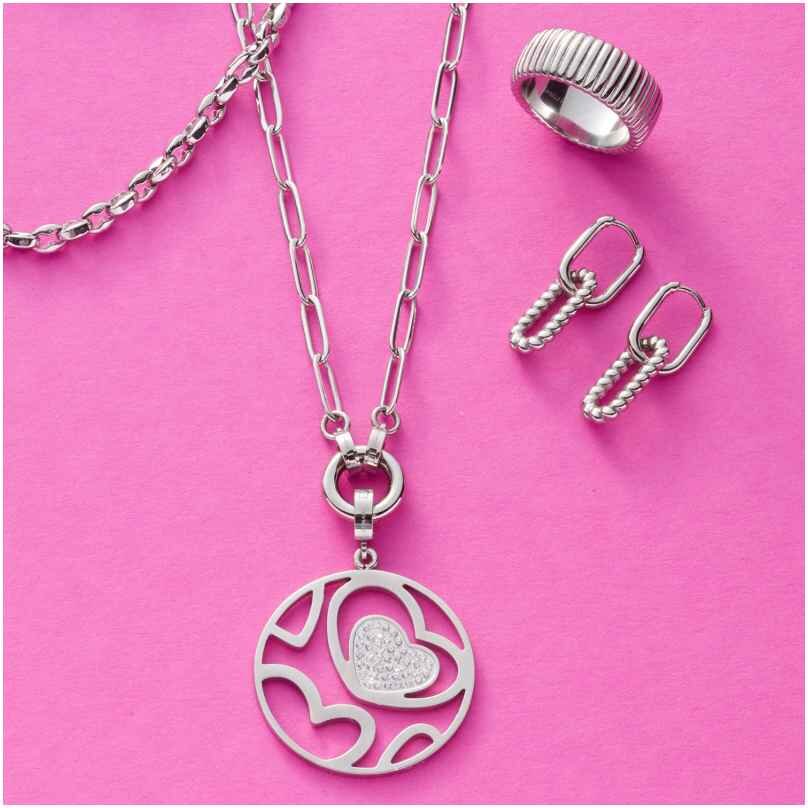 Leonardo 23250 Kreole, Moni, Silber Zubehor, Schmuck, Halskette, Ohrring