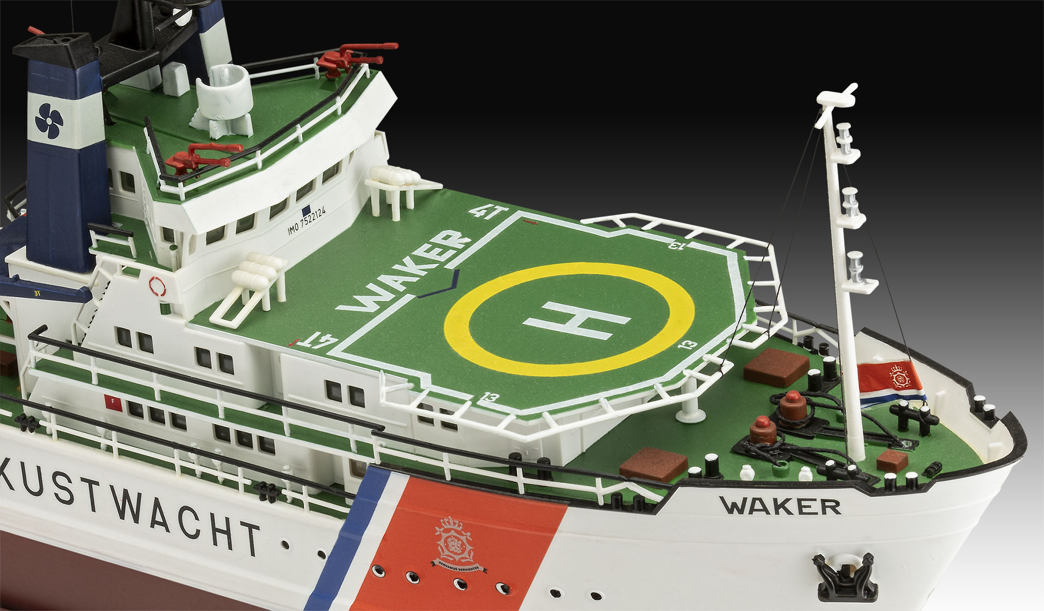 Revell 05240 ETV Waker Küstenwachschiff Modellbausatz Boot, Transport, Fahrzeug, Wasserfahrzeug
