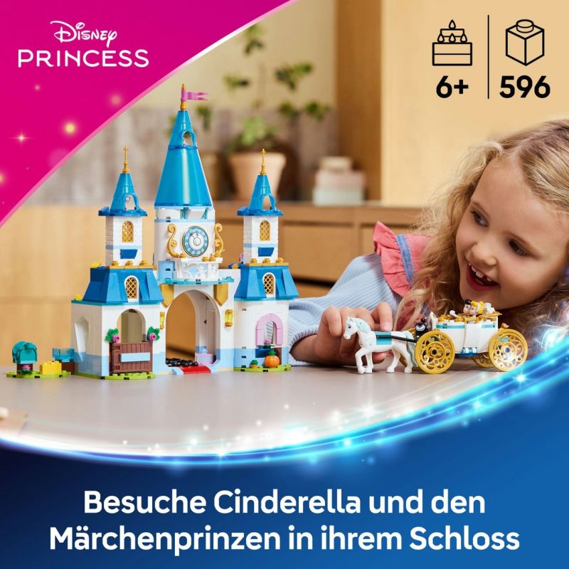 LEGO® Disney Prinzessin 43275 Cinderellas Schloss und Pferdekutsche