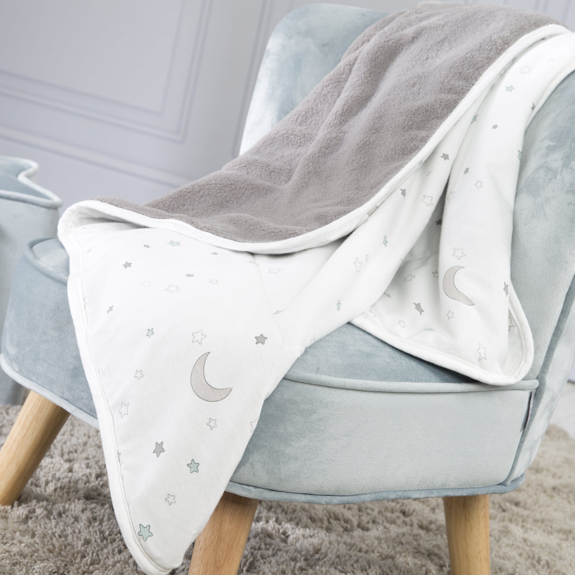 Roba 306100J209 Babydecke-Jersey Sternenzauber weiß – Heim Textilien - Bild 2 Roba 306100J209 Babydecke-Jersey Sternenzauber weiß – Heim Textilien - Produktbild 2