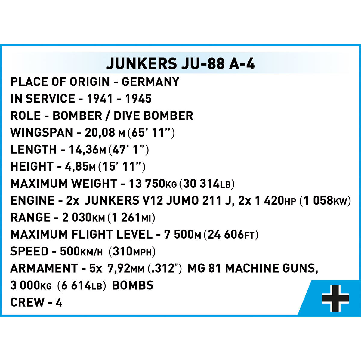 COBI 5733 - Junkers JU 88 - Bild 16 COBI 5733 - Junkers JU 88 - Bild 16