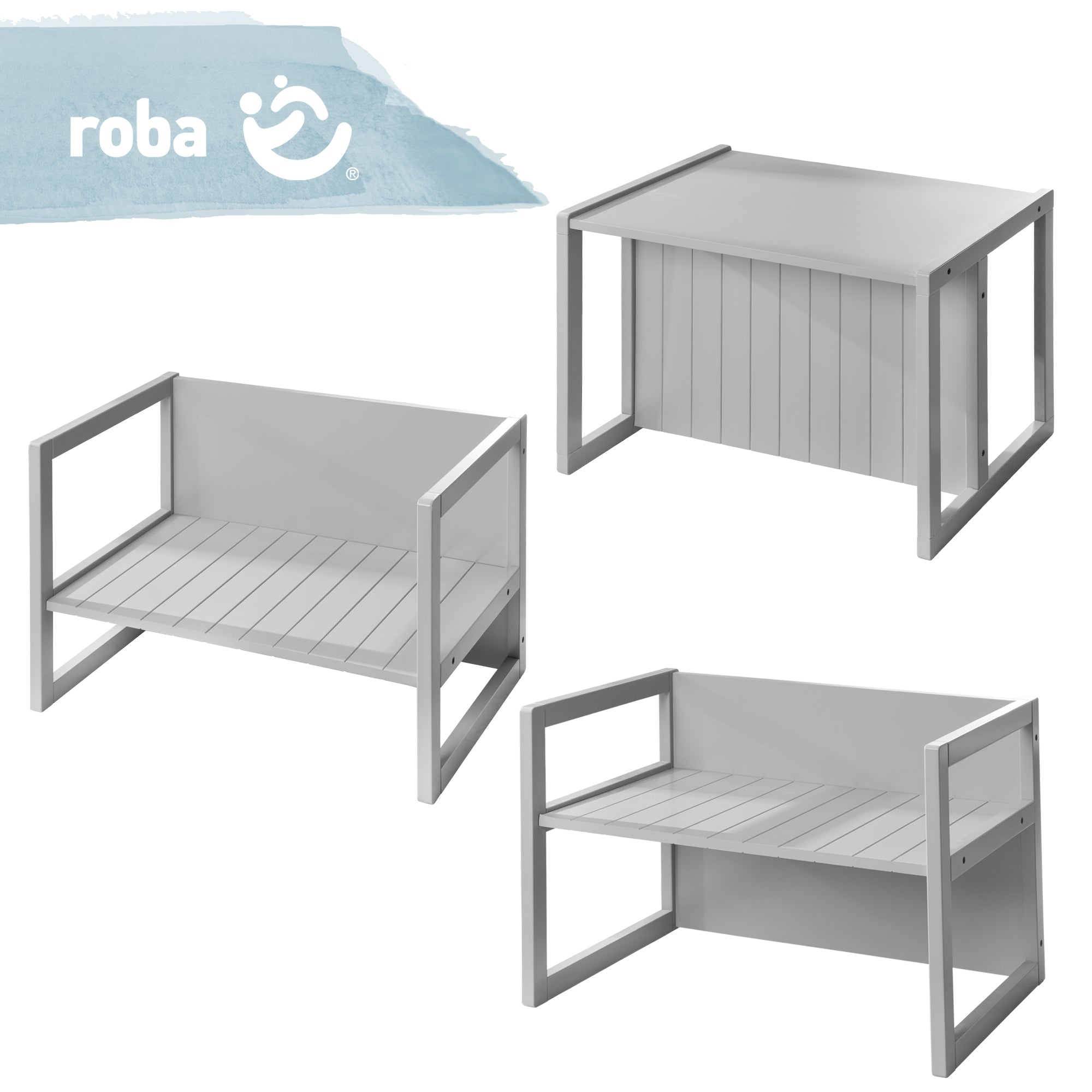 Roba 3041GA Sitzbank/ Tisch grau – Spielmöbel - Bild 4 Roba 3041GA Sitzbank/ Tisch grau – Spielmöbel - Produktbild 4