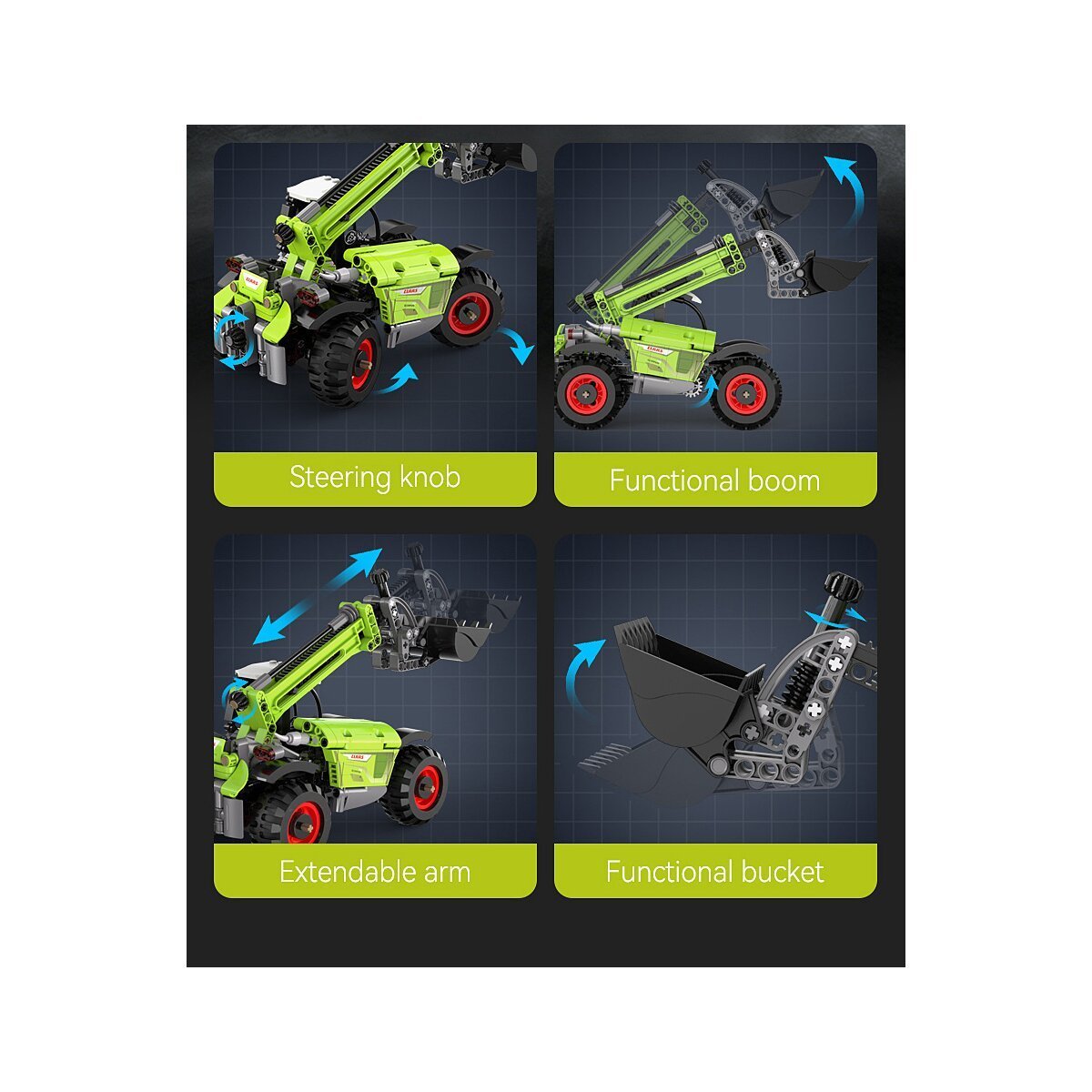 JAMARA CaDA Teleskoplader Claas Scorpion 756 1:24 Bricks ab 8 Jahren JAMARA CaDA Teleskoplader Claas Scorpion 756 1:24 Bricks ab 8 Jahren