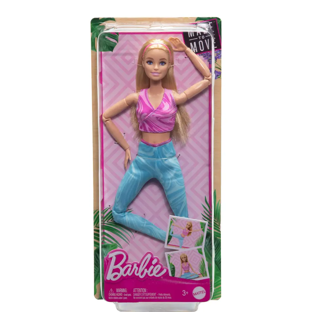 Barbie Made to Move Puppe 22 Gelenke für realistische Bewegungen & Barbie Made to Move Puppe 22 Gelenke für realistische Bewegungen & Yoga Outfi